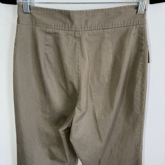 ATM Anthony Thomas Melillo Cropped Flare Pants Olive Green Sz 4 Minimalist Chic - Picture 7 of 13